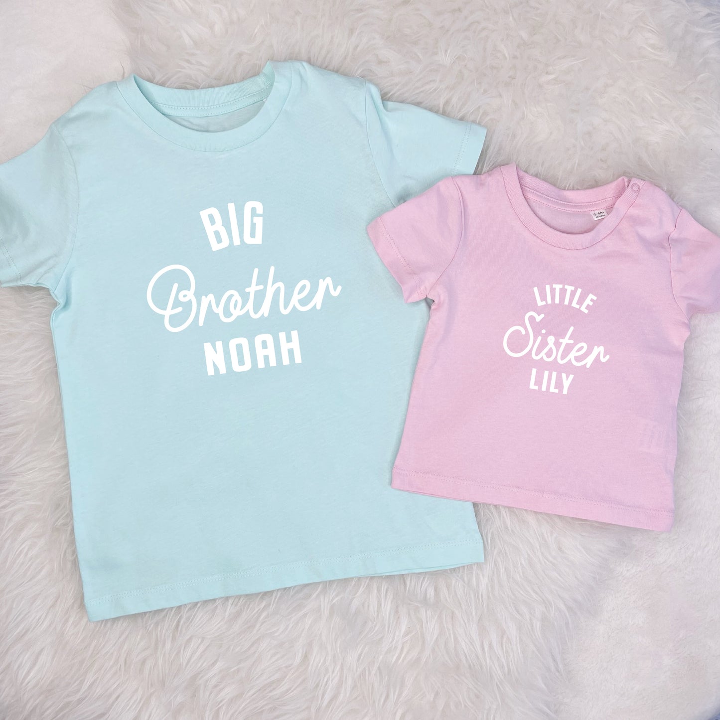 Brother Sister Matching Personalised matching T Shirt Set