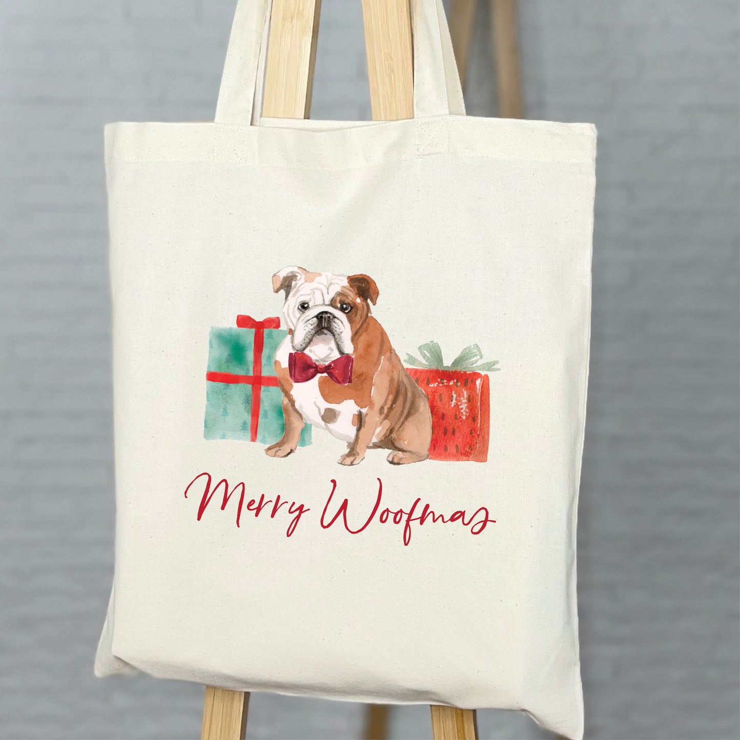 Personalised Dog Christmas Tote Bag