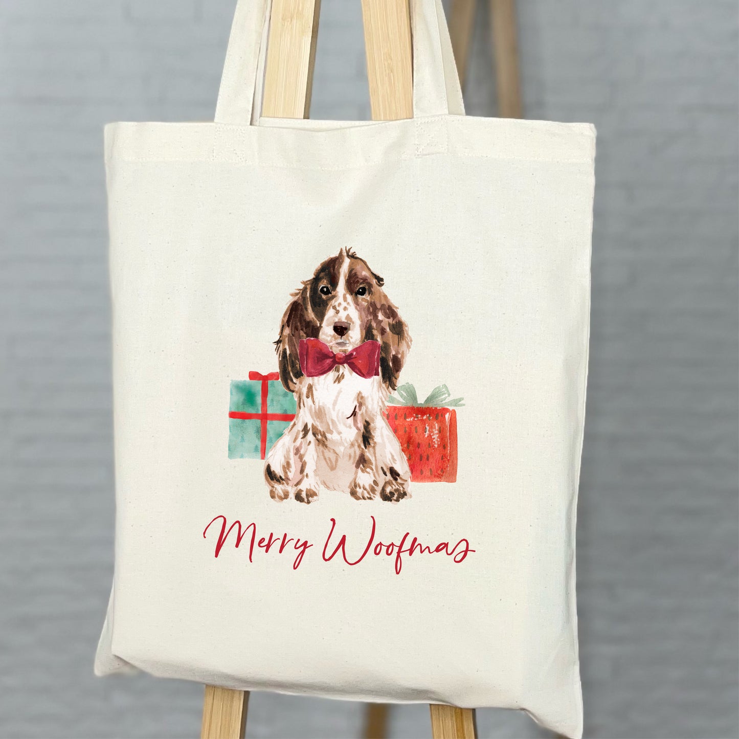 Personalised Dog Christmas Tote Bag