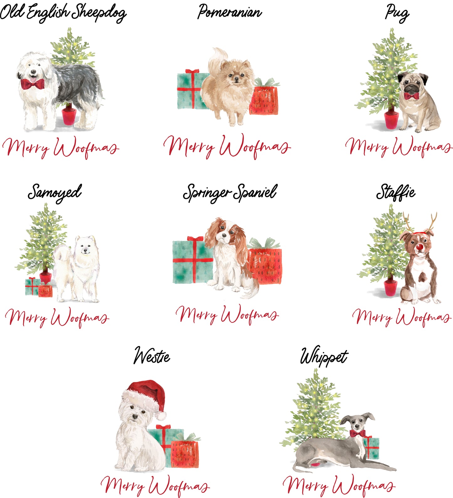 Personalised Dog Christmas Tote Bag