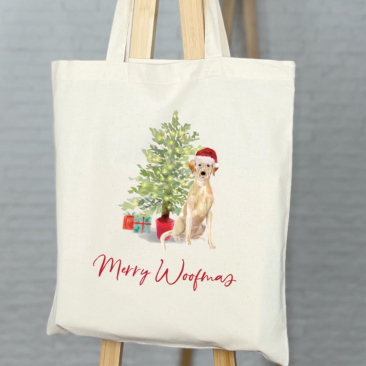 Personalised Dog Christmas Tote Bag
