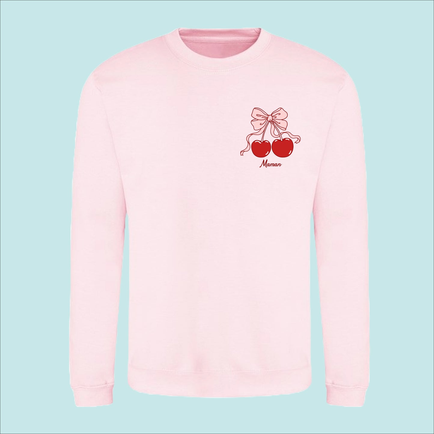 Maman Mon Cheri Matching Cherry Sweatshirt Set