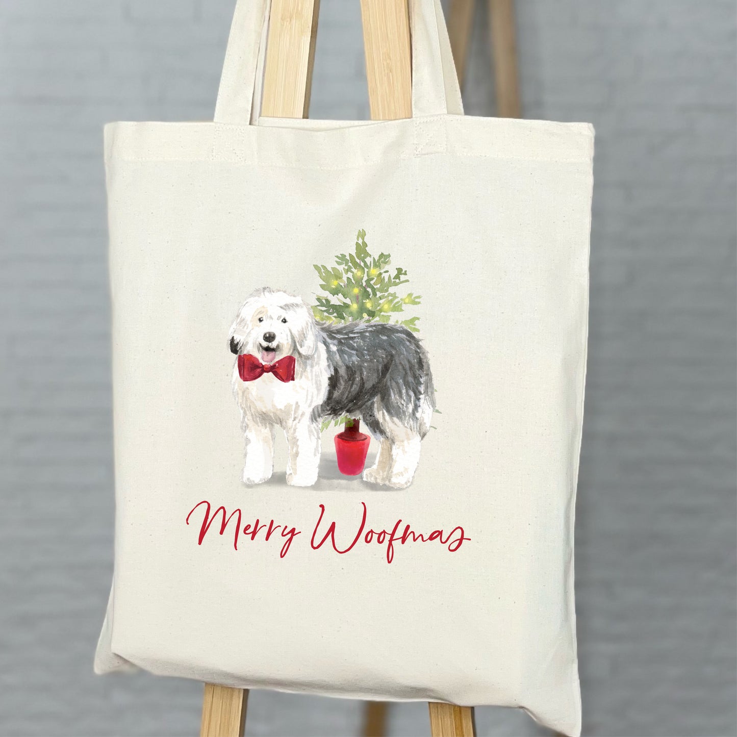 Personalised Dog Christmas Tote Bag