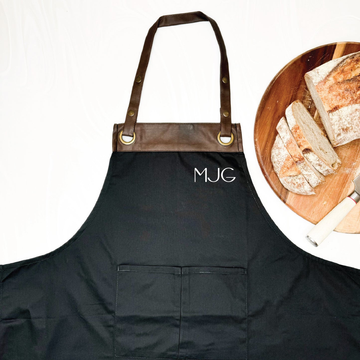 Modern Personalised Artisan Apron With Initials