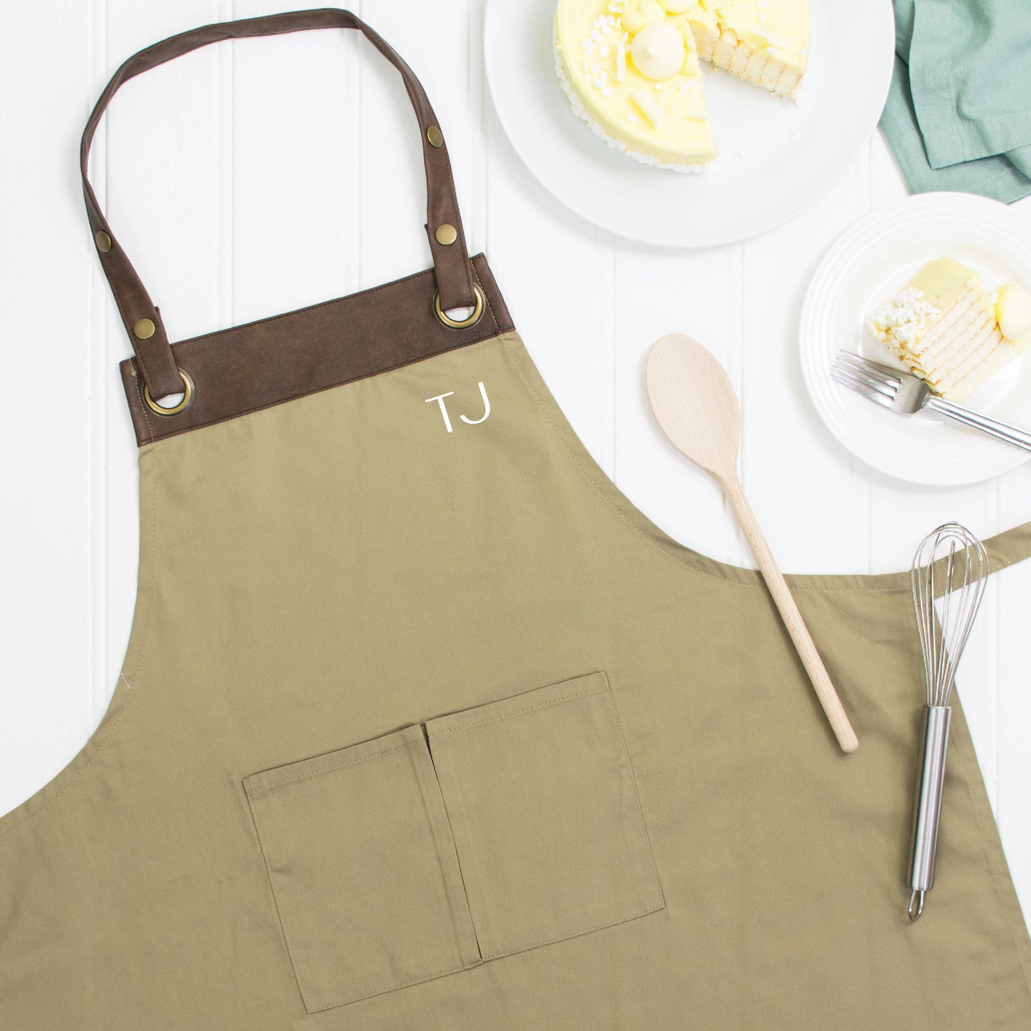 Modern Personalised Artisan Apron With Initials
