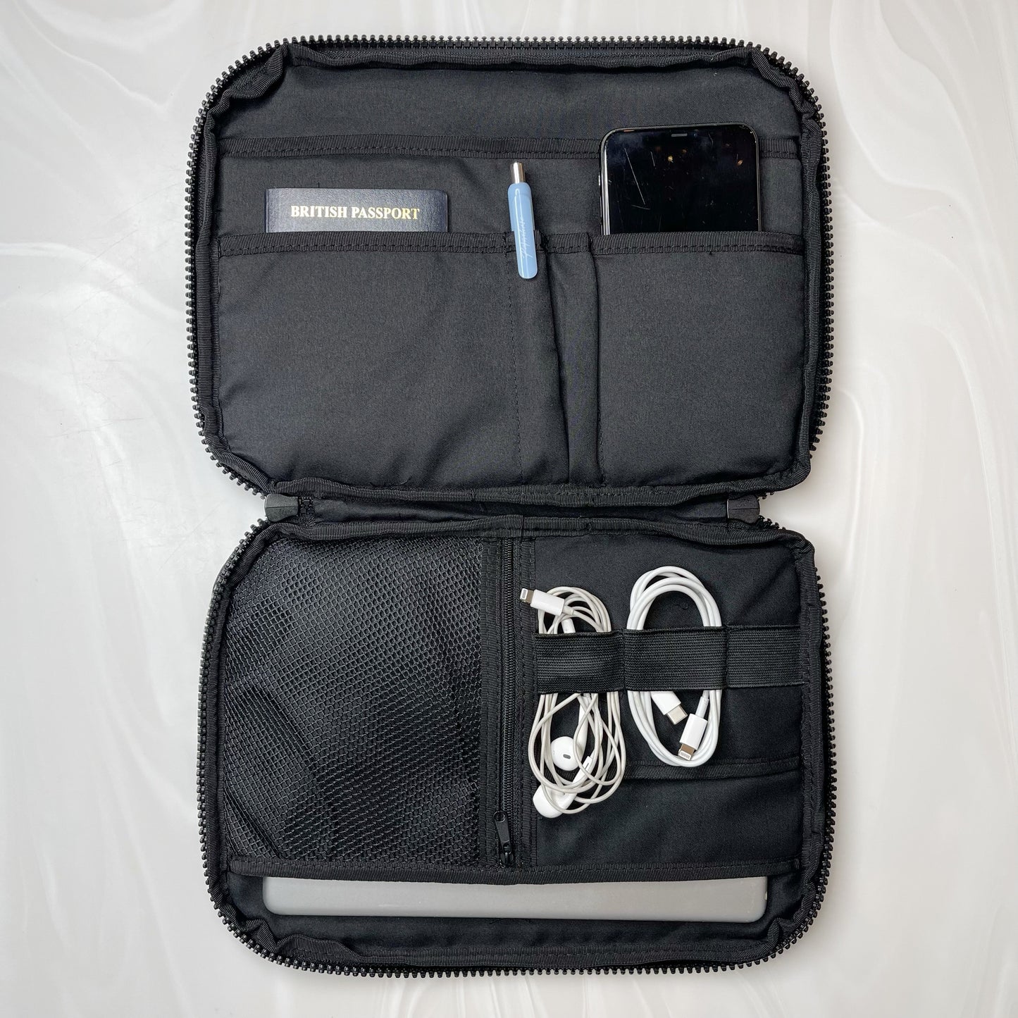 Personalised Tech Organiser With Initials In Shield