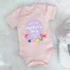Personalised Happy First Mother's Day Floral Babygrow