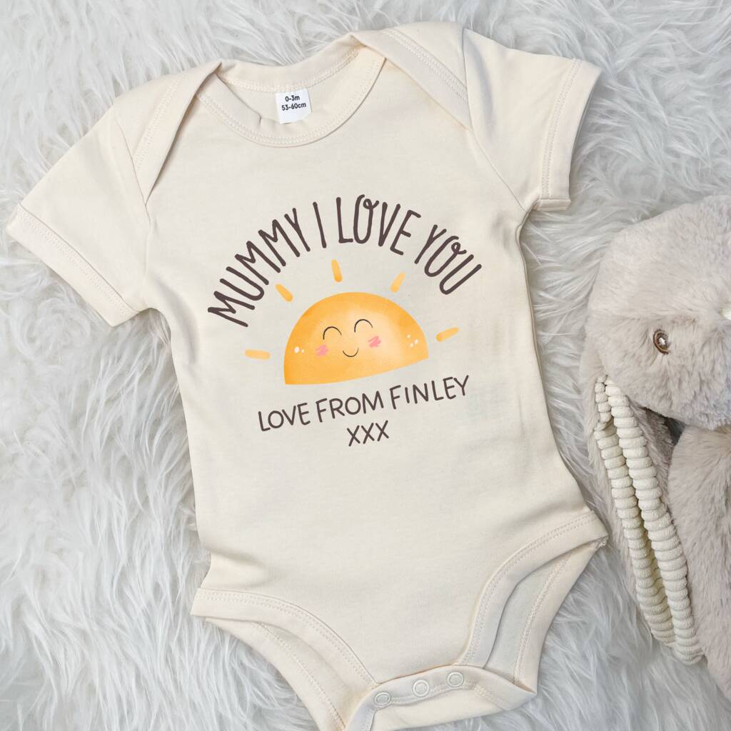 Mummy I Love You Sunshine Mother's Day Babygrow