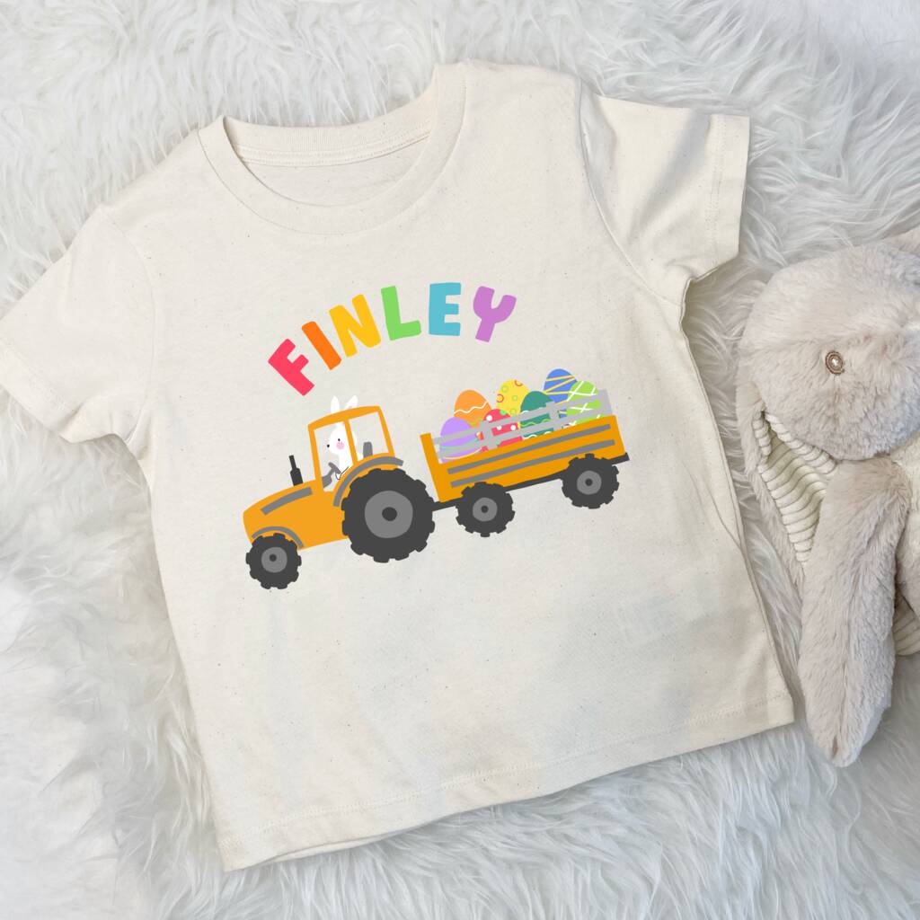 Personalised Easter Truck Kids T Shirt