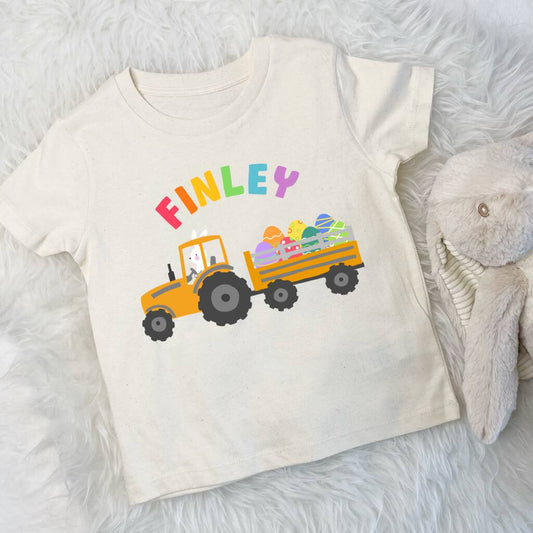 Personalised Easter Truck Kids T Shirt