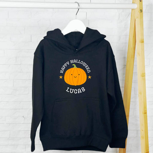Personalised Pumpkin Halloween Kids Hoodie