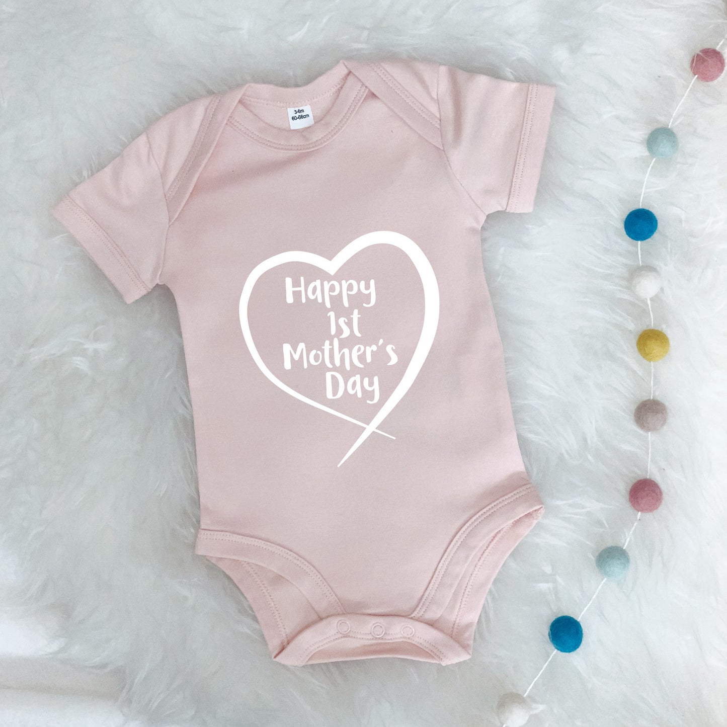 Happy First Mother's Day Heart Babygrow - Lovetree Design