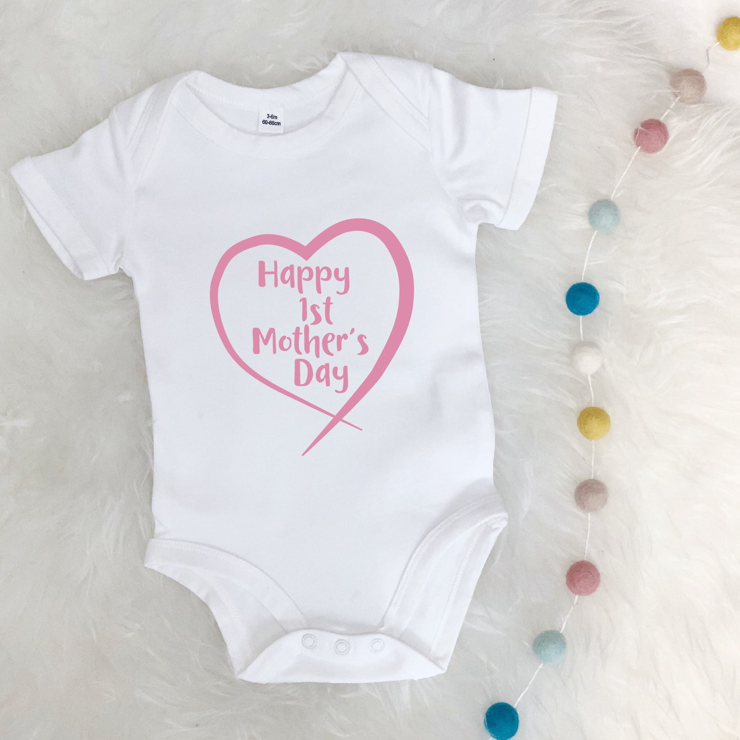Happy First Mother's Day Heart Babygrow - Lovetree Design