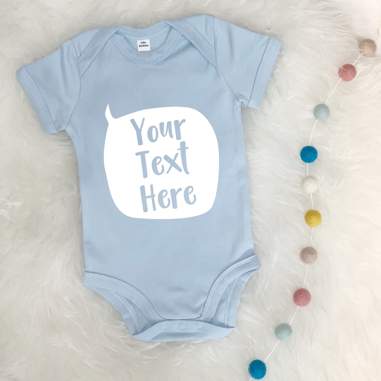 New Speech Bubble Personalised Babygrow - Lovetree Design