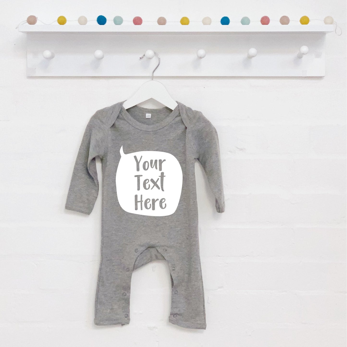 New Speech Bubble Personalised Babygrow - Lovetree Design