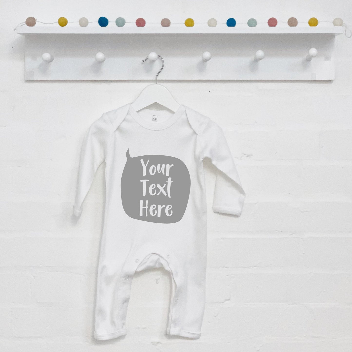New Speech Bubble Personalised Babygrow - Lovetree Design