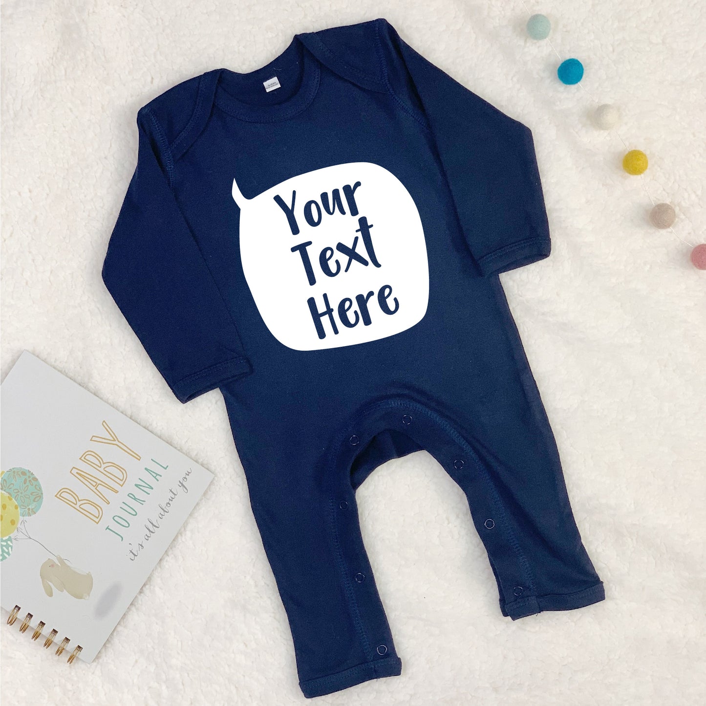 New Speech Bubble Personalised Babygrow - Lovetree Design