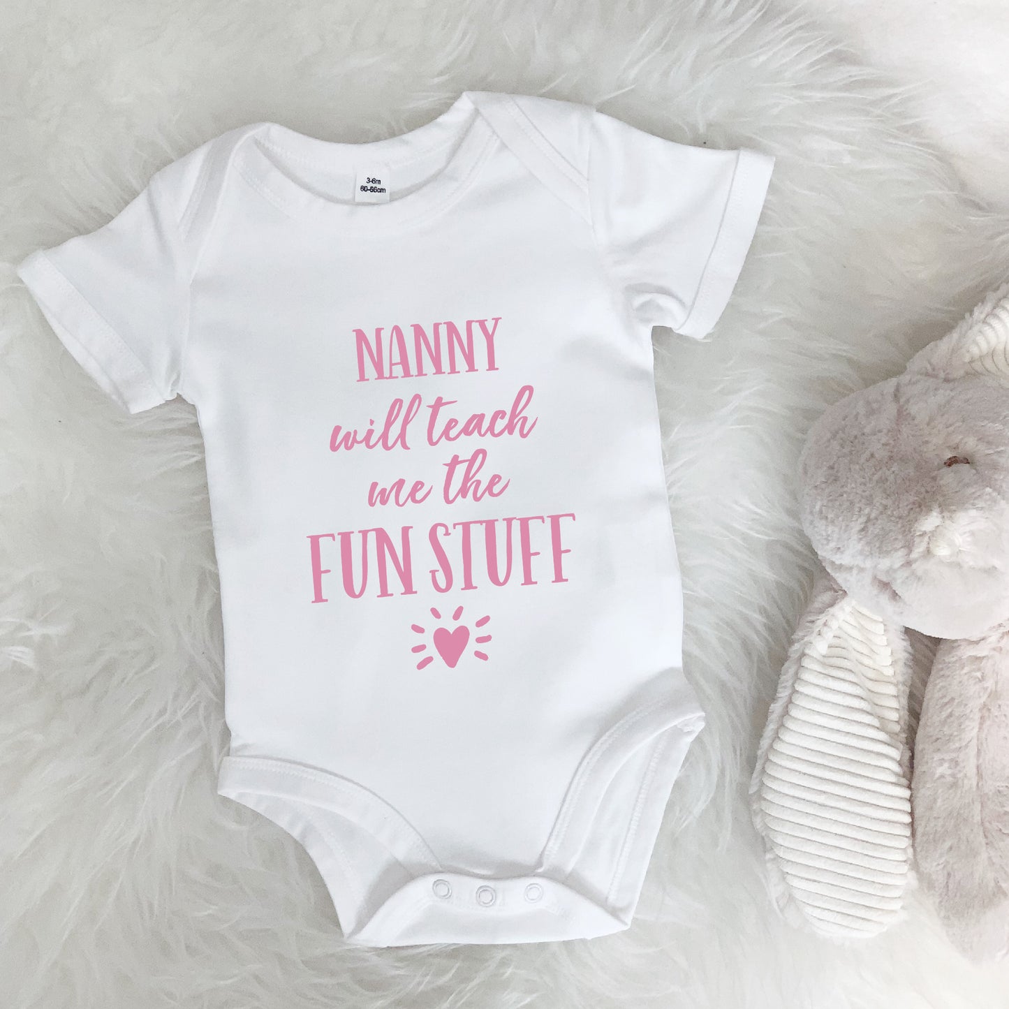 Grandma… Will Teach Me The Fun Stuff Babygrow - Lovetree Design