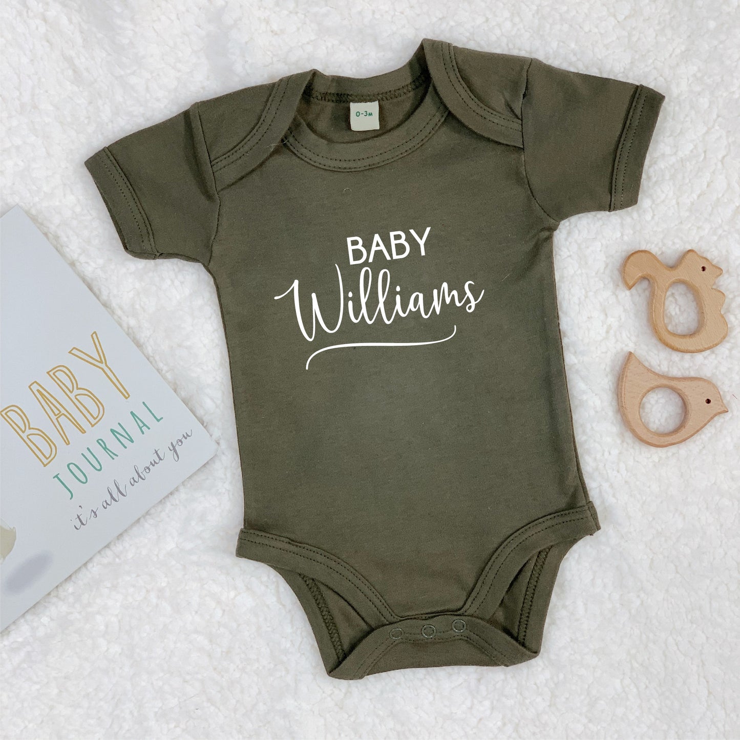 Personalised Script Writing Babygrow - Lovetree Design