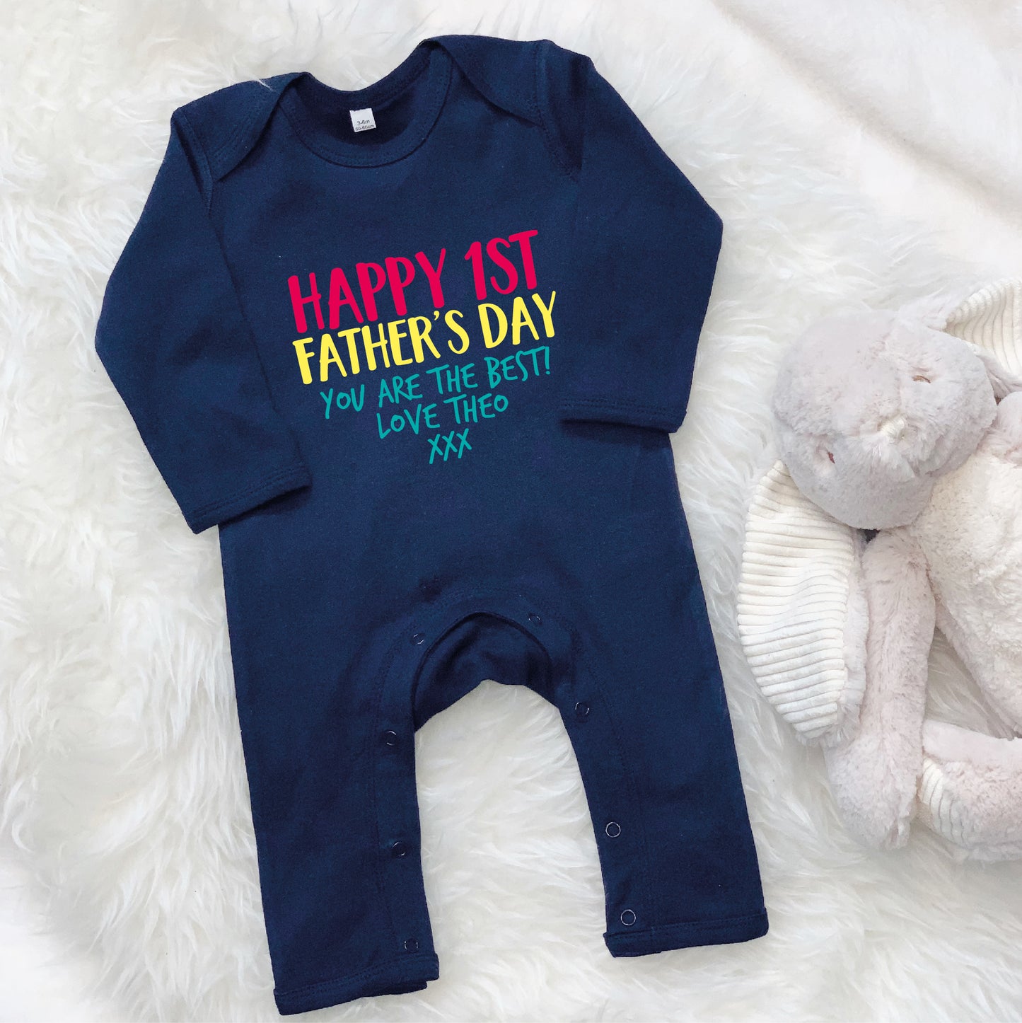 Multicoloured Happy 1st Fathers Day Kids Top / Babygrow - Lovetree Design