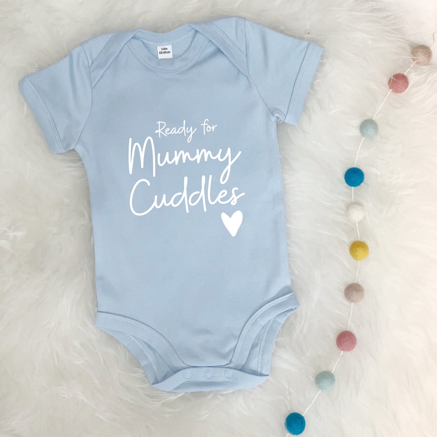 Ready For Mummy Cuddles. Mothers Day Babygrow - Lovetree Design