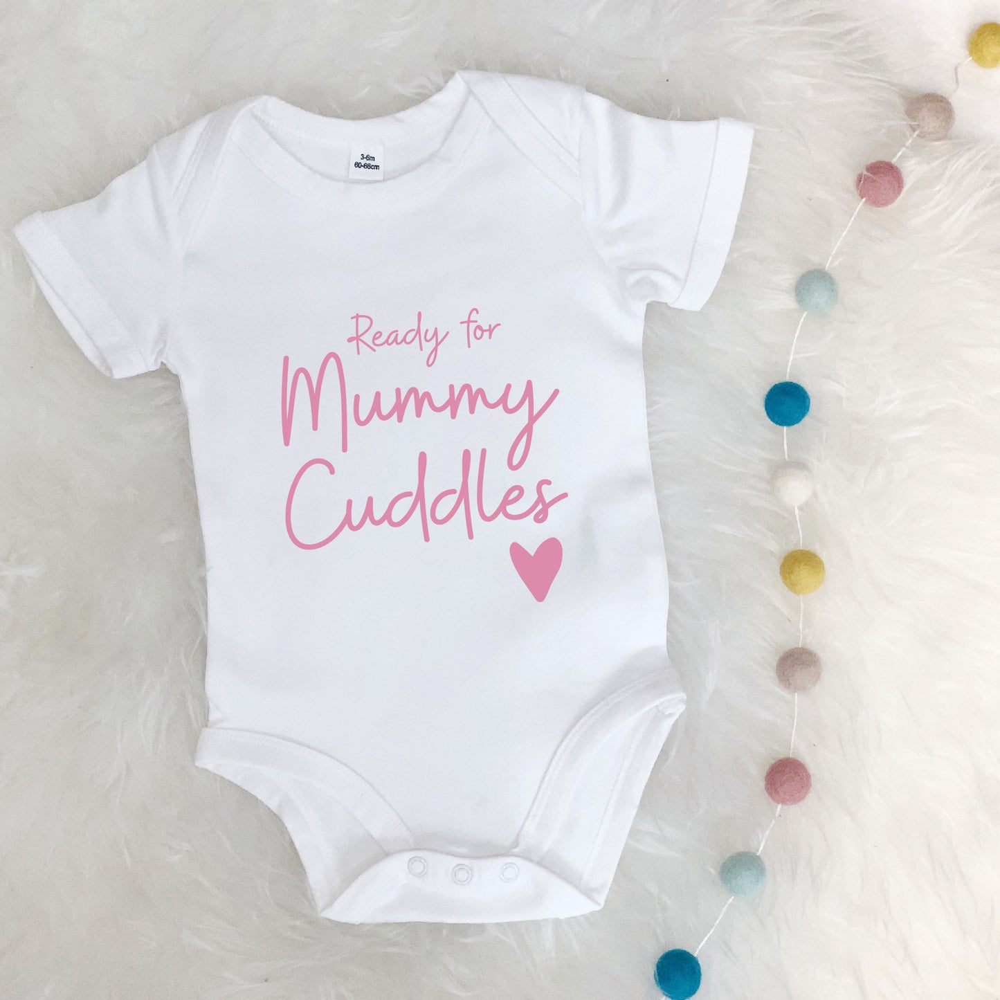 Ready For Mummy Cuddles. Mothers Day Babygrow - Lovetree Design