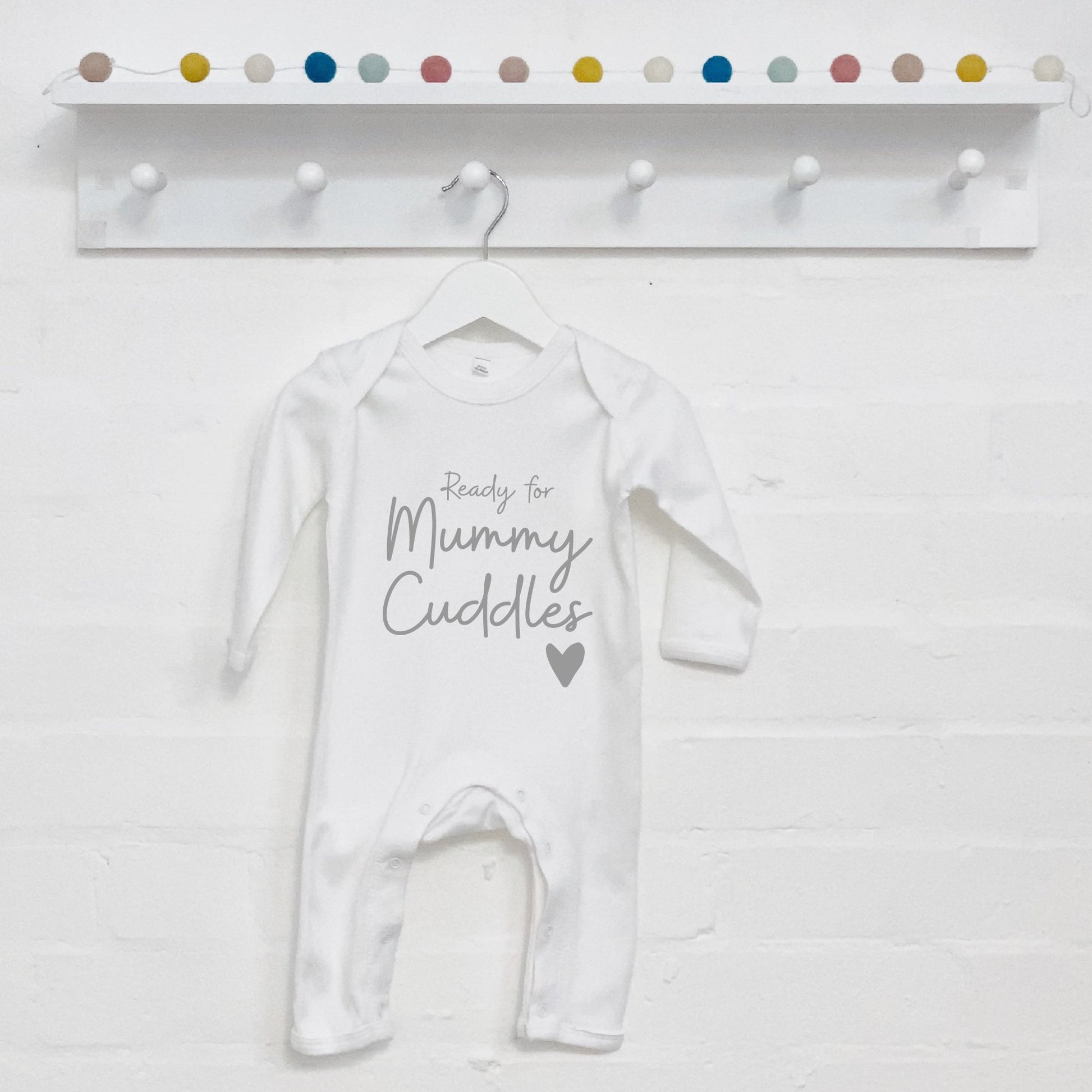 Ready For Mummy Cuddles. Mothers Day Babygrow - Lovetree Design
