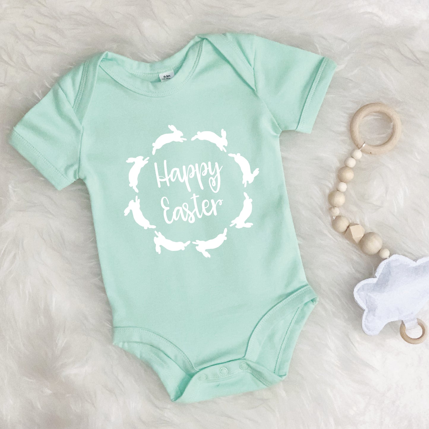 Happy Easter Bunny Garland Babygrow - Lovetree Design