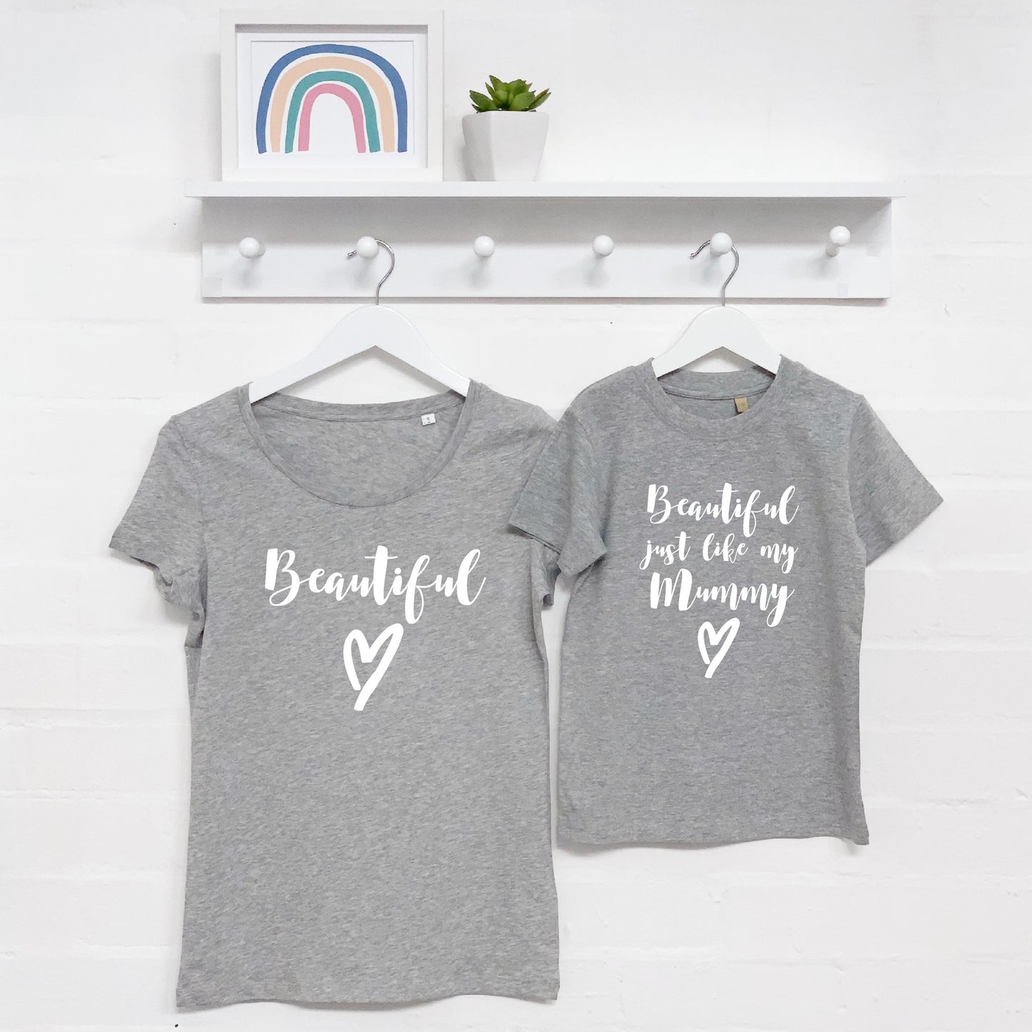 'Beautiful' Mother and Daughter T Shirt Set - Lovetree Design