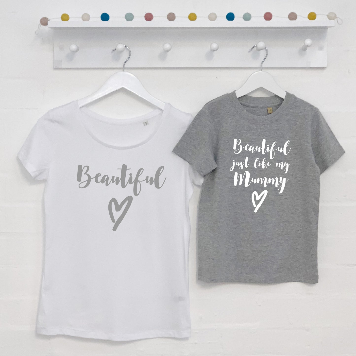 'Beautiful' Mother and Daughter T Shirt Set - Lovetree Design