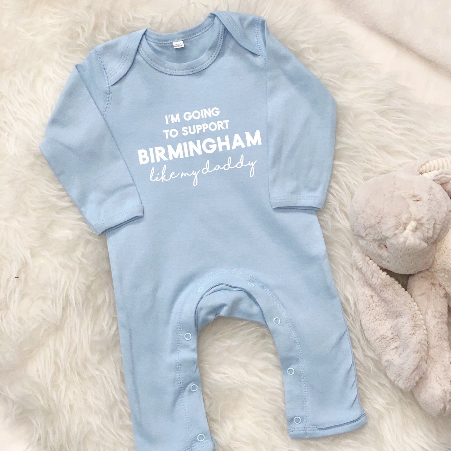 I'm Going To Support… Team Personalised Babygrow - Lovetree Design