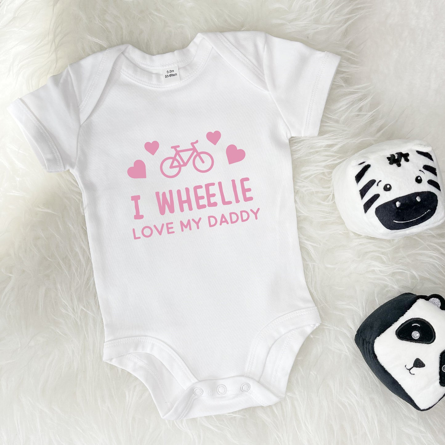 I Wheelie Love My Daddy Cycling Babygrow - Lovetree Design