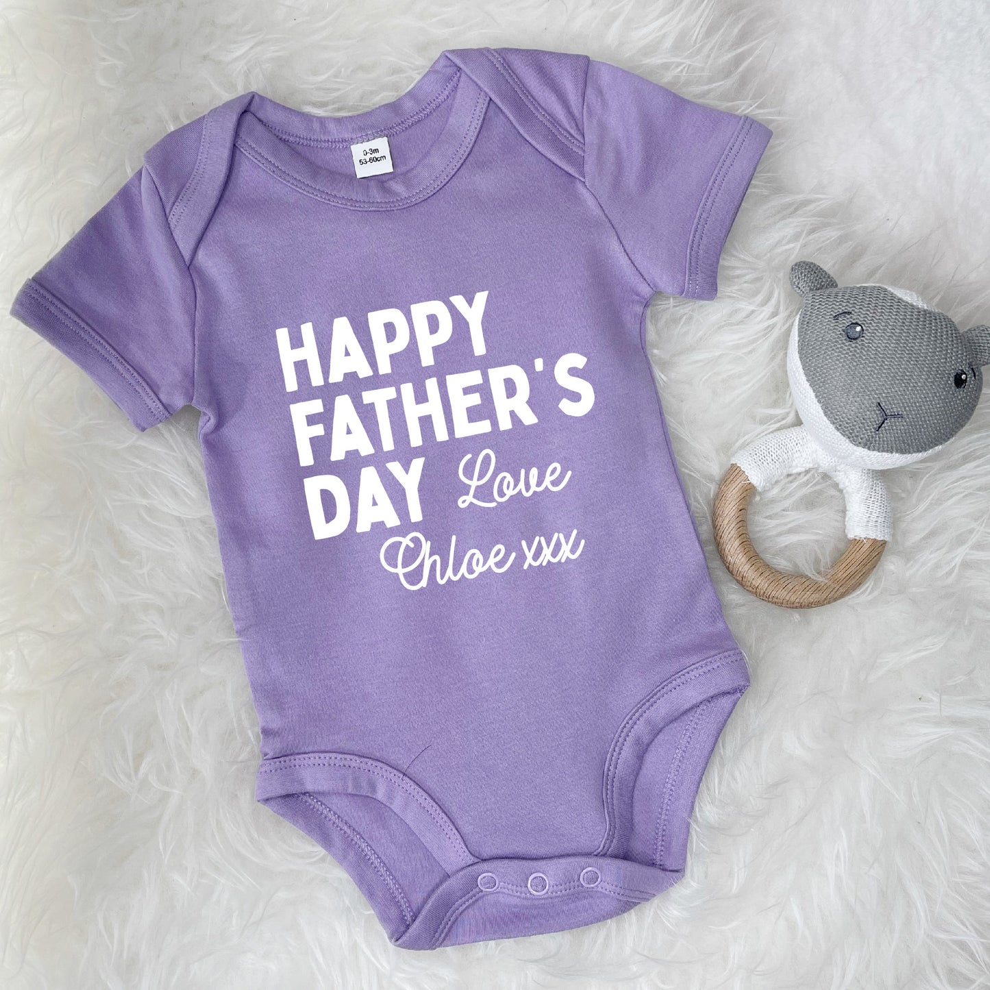 Personalised Happy Father's Day Love… Babygrow - Lovetree Design