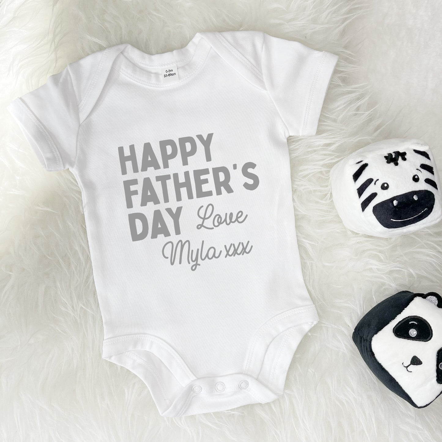 Personalised Happy Father's Day Love… Babygrow - Lovetree Design