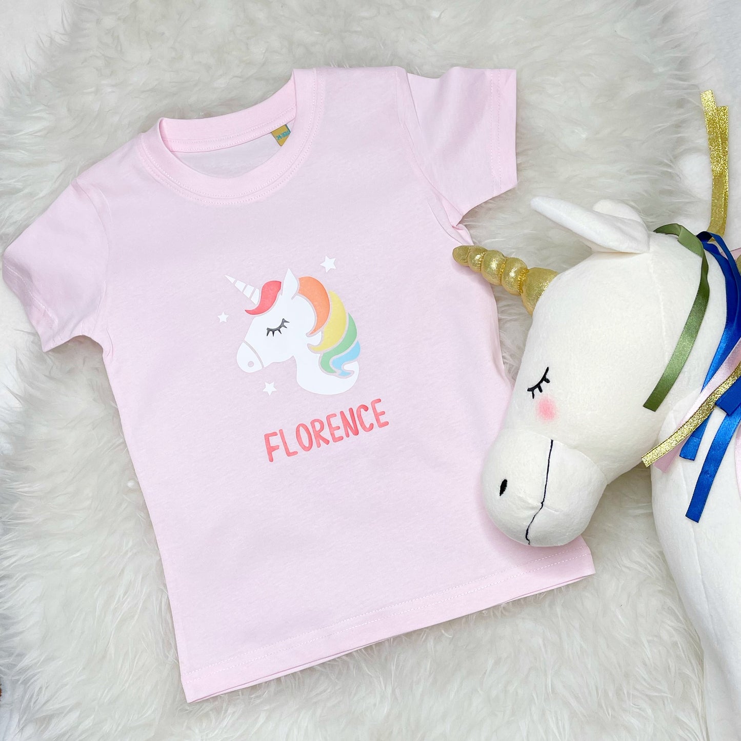 Personalised Unicorn Rainbow T Shirt - Lovetree Design