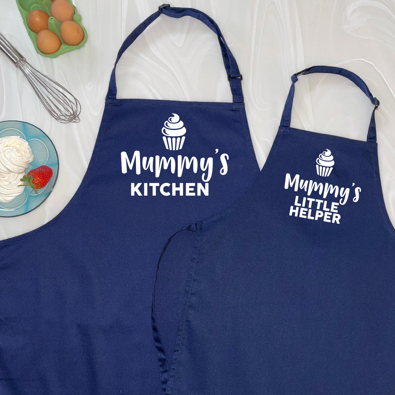 Mummy's Kitchen And Mummy's Little Helper Apron Set - Lovetree Design