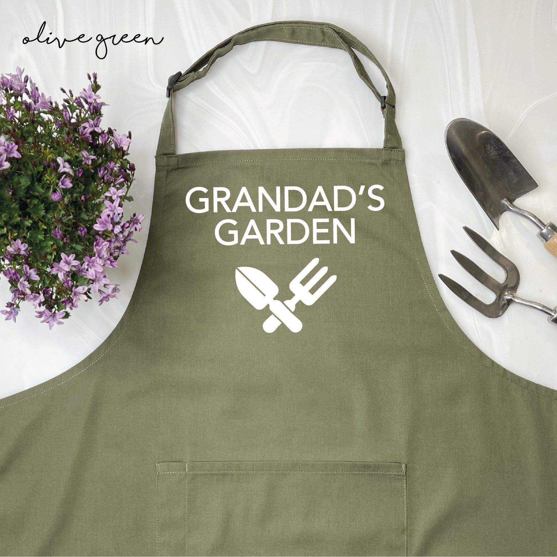 Personalised Gardening Apron Grandad's Garden - Lovetree Design