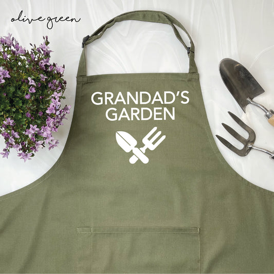 Personalised Gardening Apron Grandad's Garden - Lovetree Design