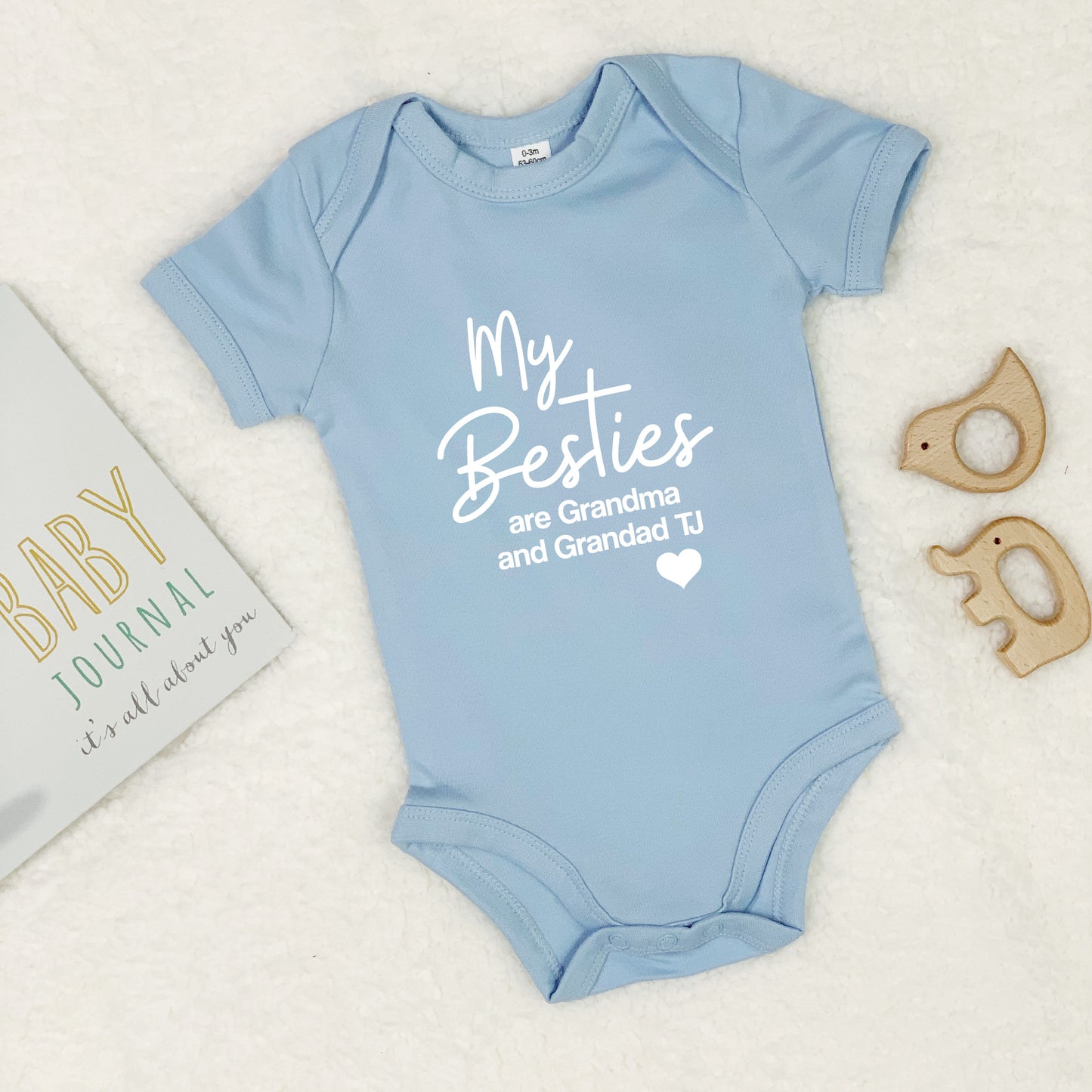 Besties Auntie And Uncle Personalised Babygrow - Lovetree Design