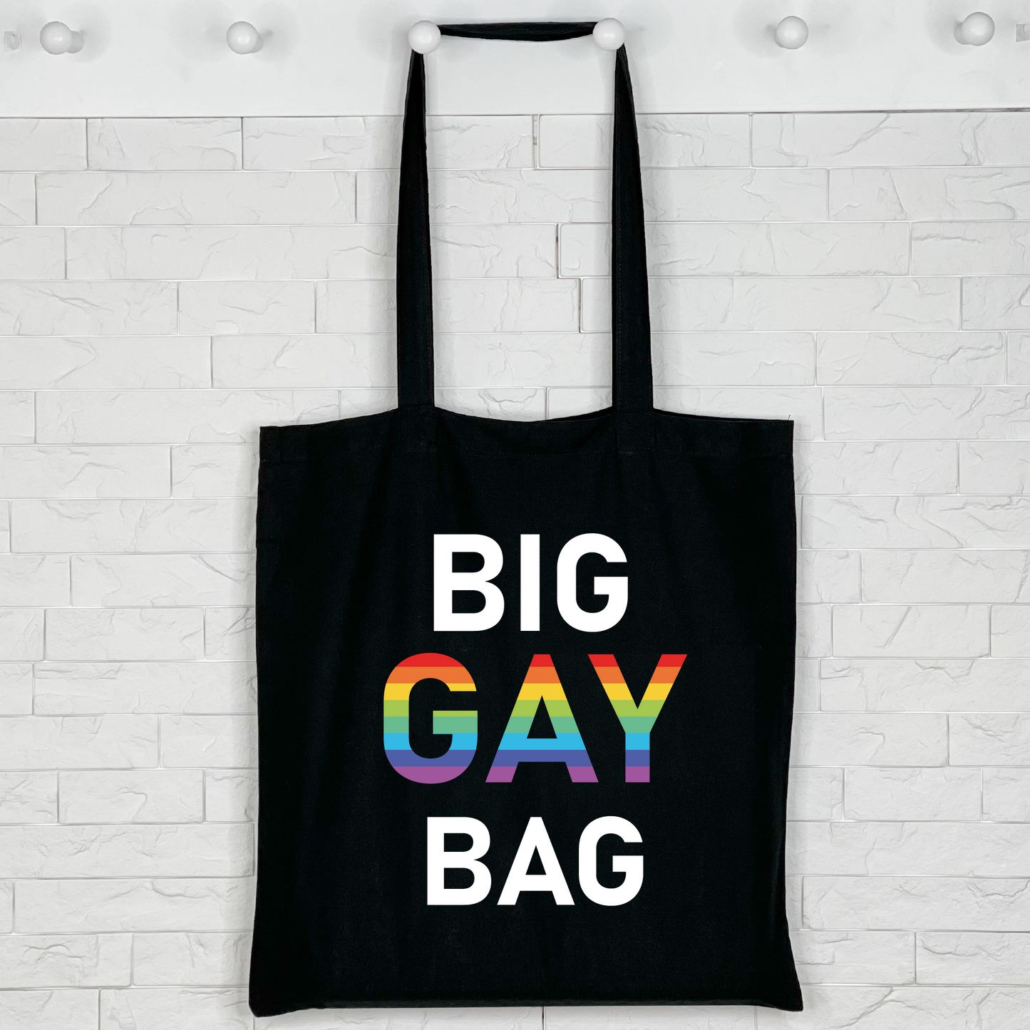 Big gay tote bag black colour