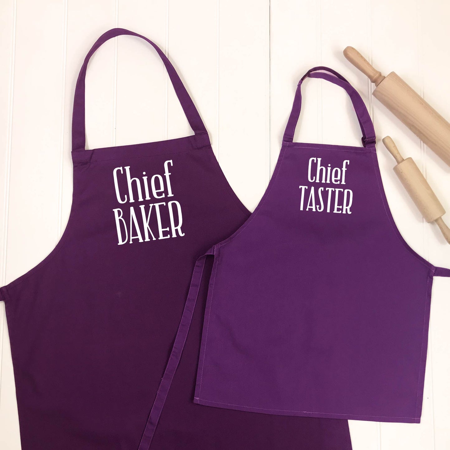 Chief Baker / Chief Taster Matching Apron Set - Lovetree Design