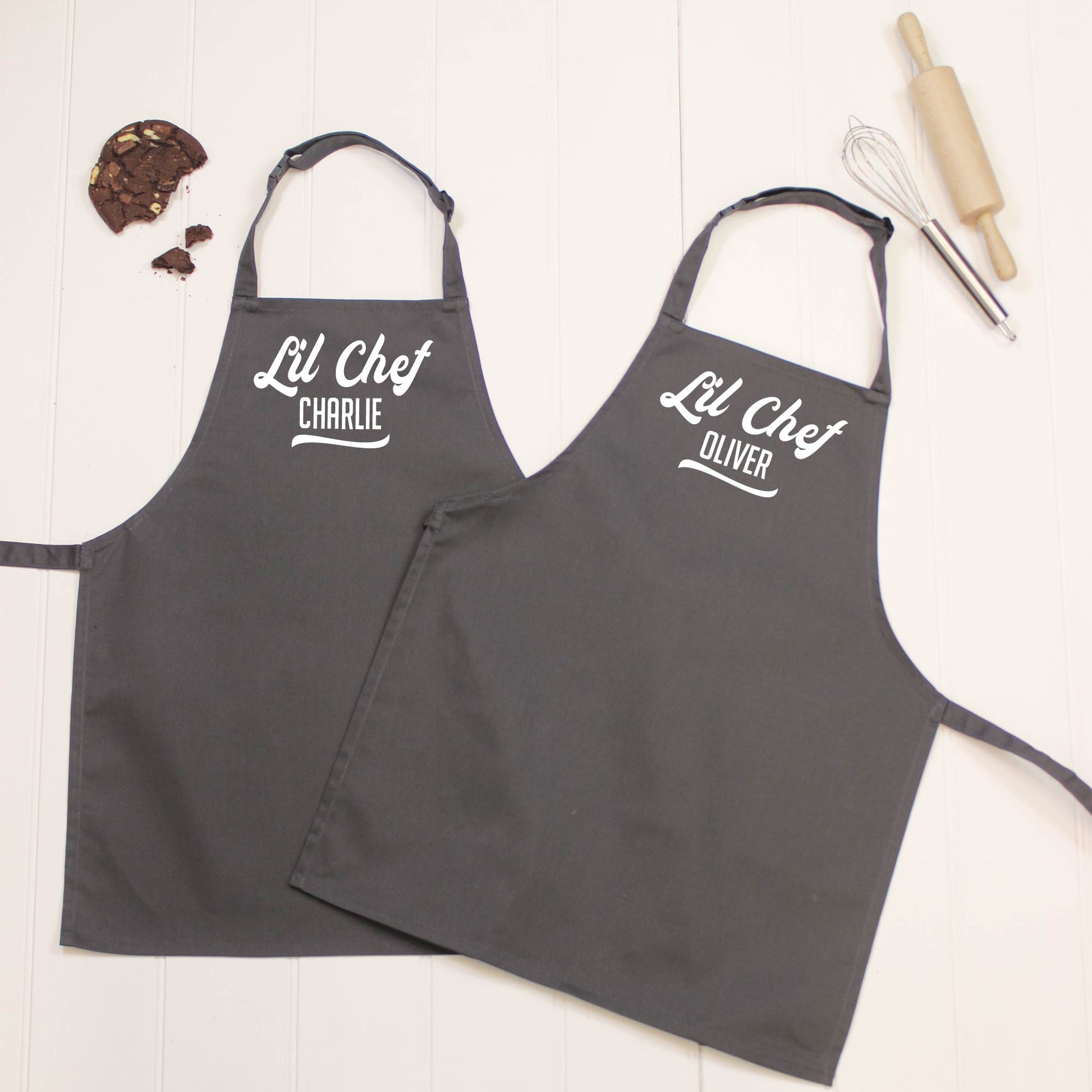 Personalised Kids Apron Set Retro Style - Lovetree Design