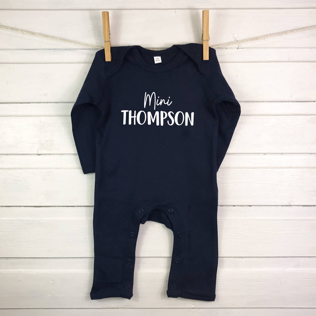 'Mini' Personalised Babygrow Gift For New Baby - Lovetree Design