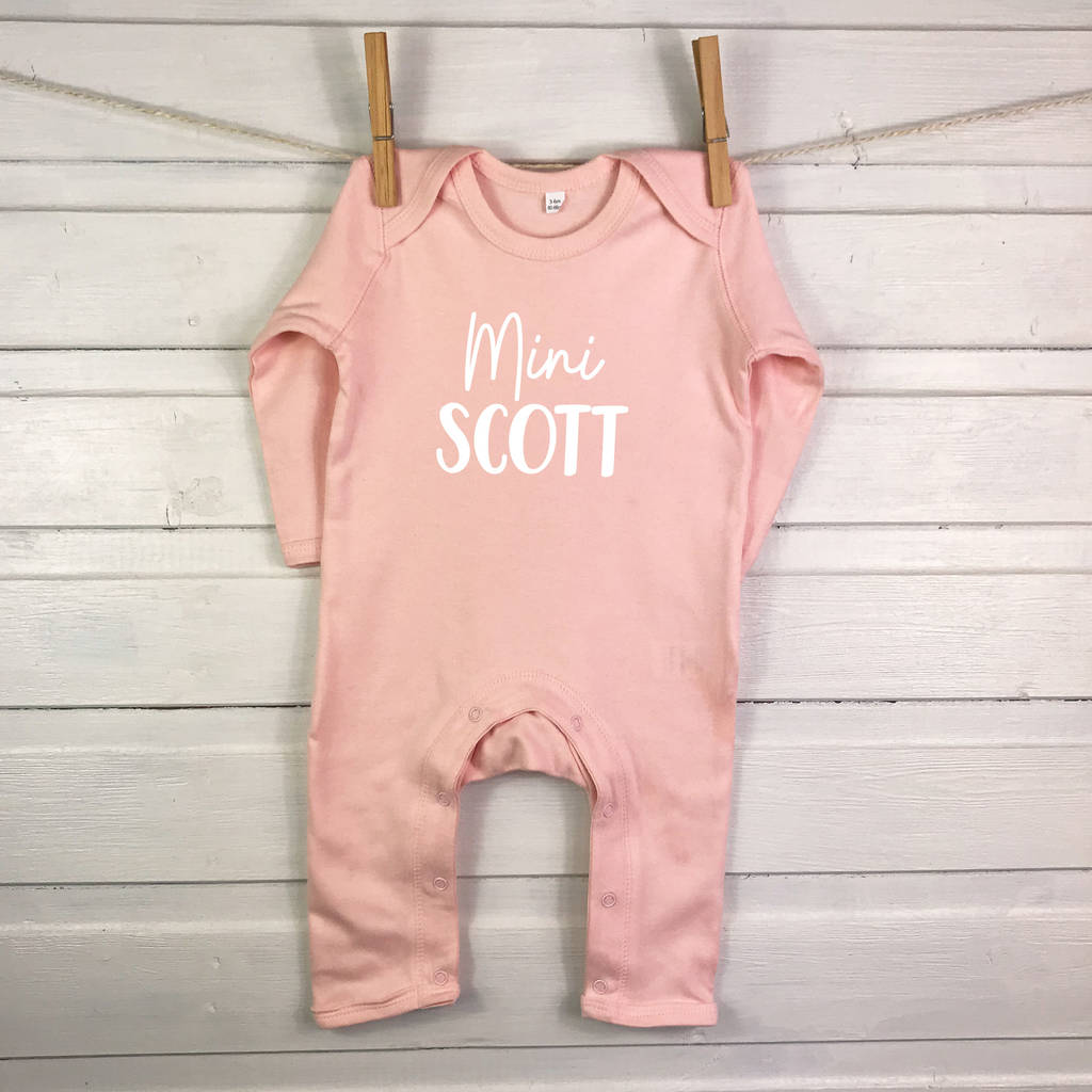 'Mini' Personalised Babygrow Gift For New Baby - Lovetree Design