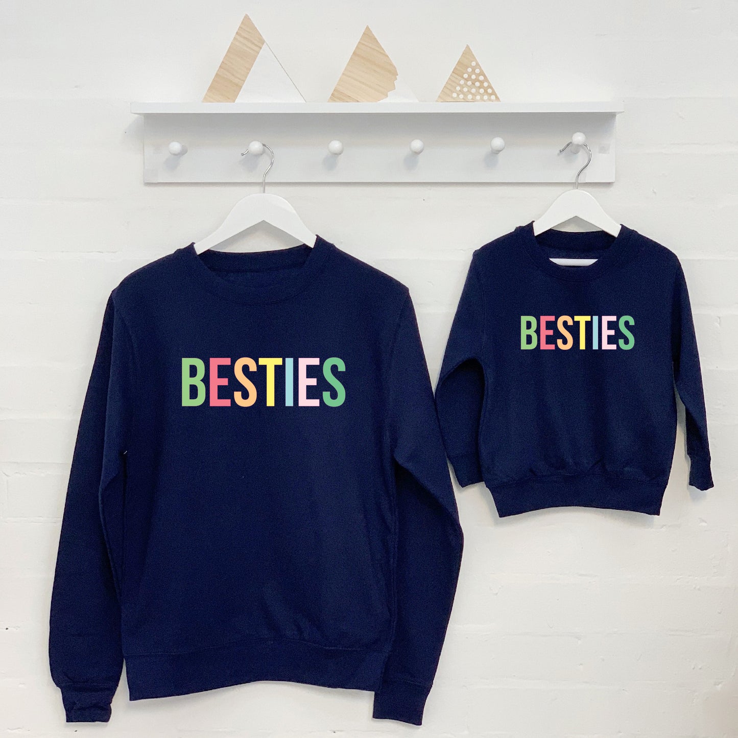Besties Mum And Child Matching Sweatshirts Pastel - Lovetree Design