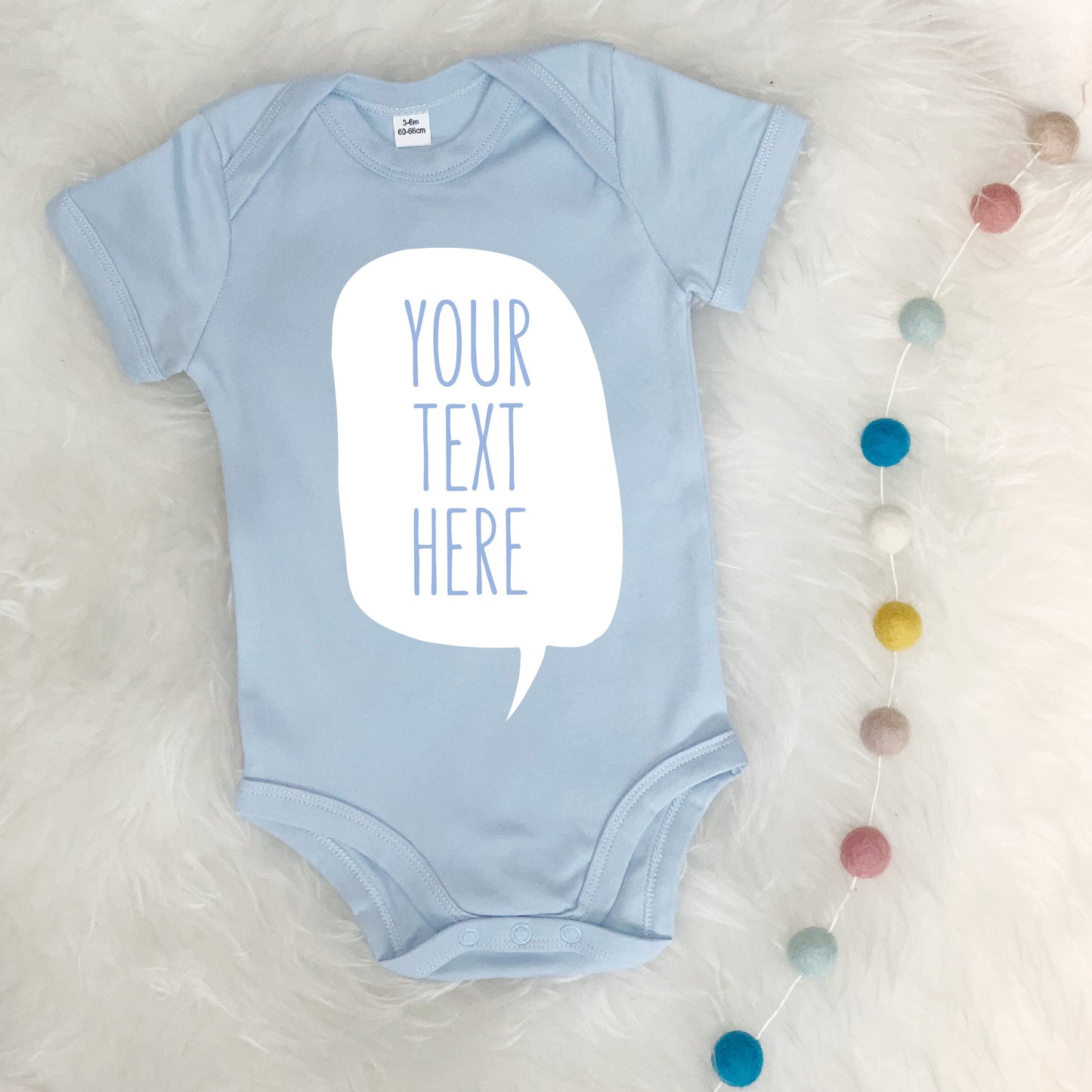 Speech Bubble Personalised Babygrow - Lovetree Design