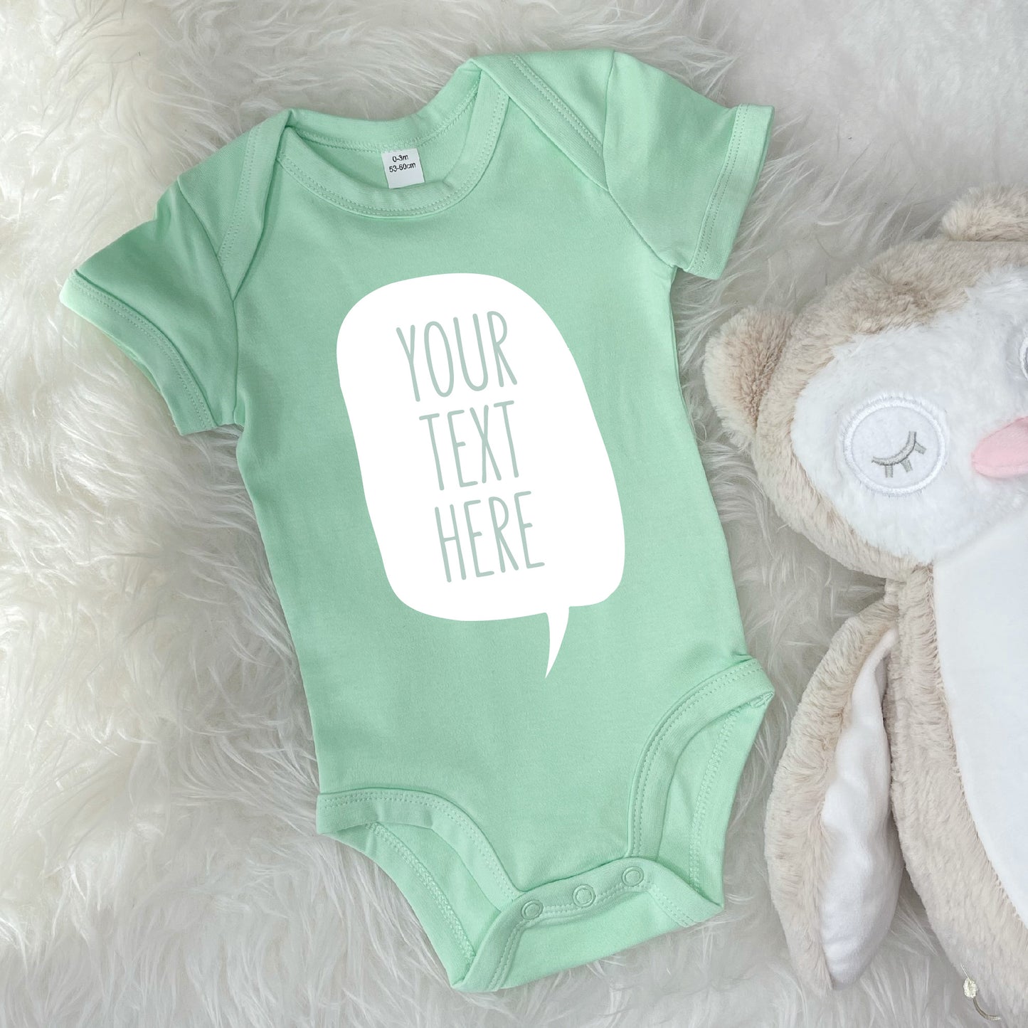 Speech Bubble Personalised Babygrow - Lovetree Design