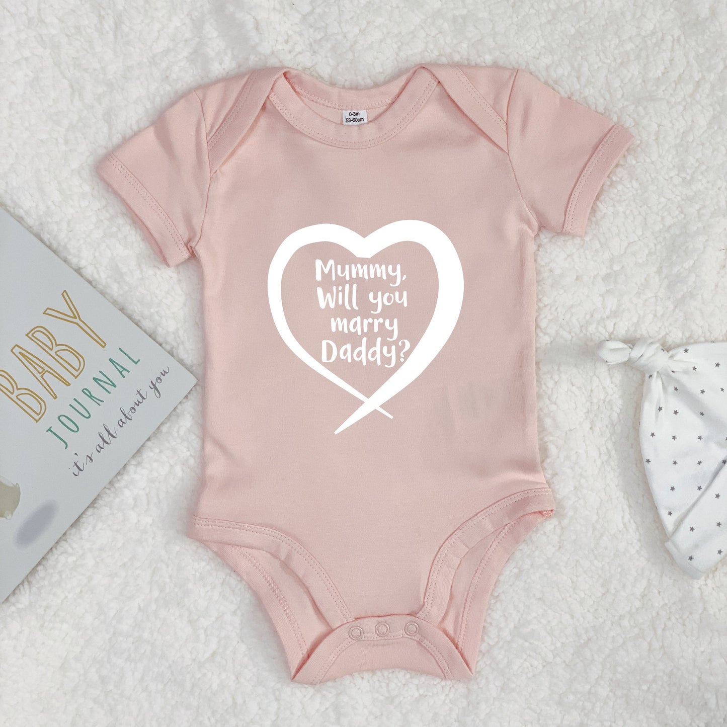 Personalised Proposal in a heart Babygrow - Lovetree Design