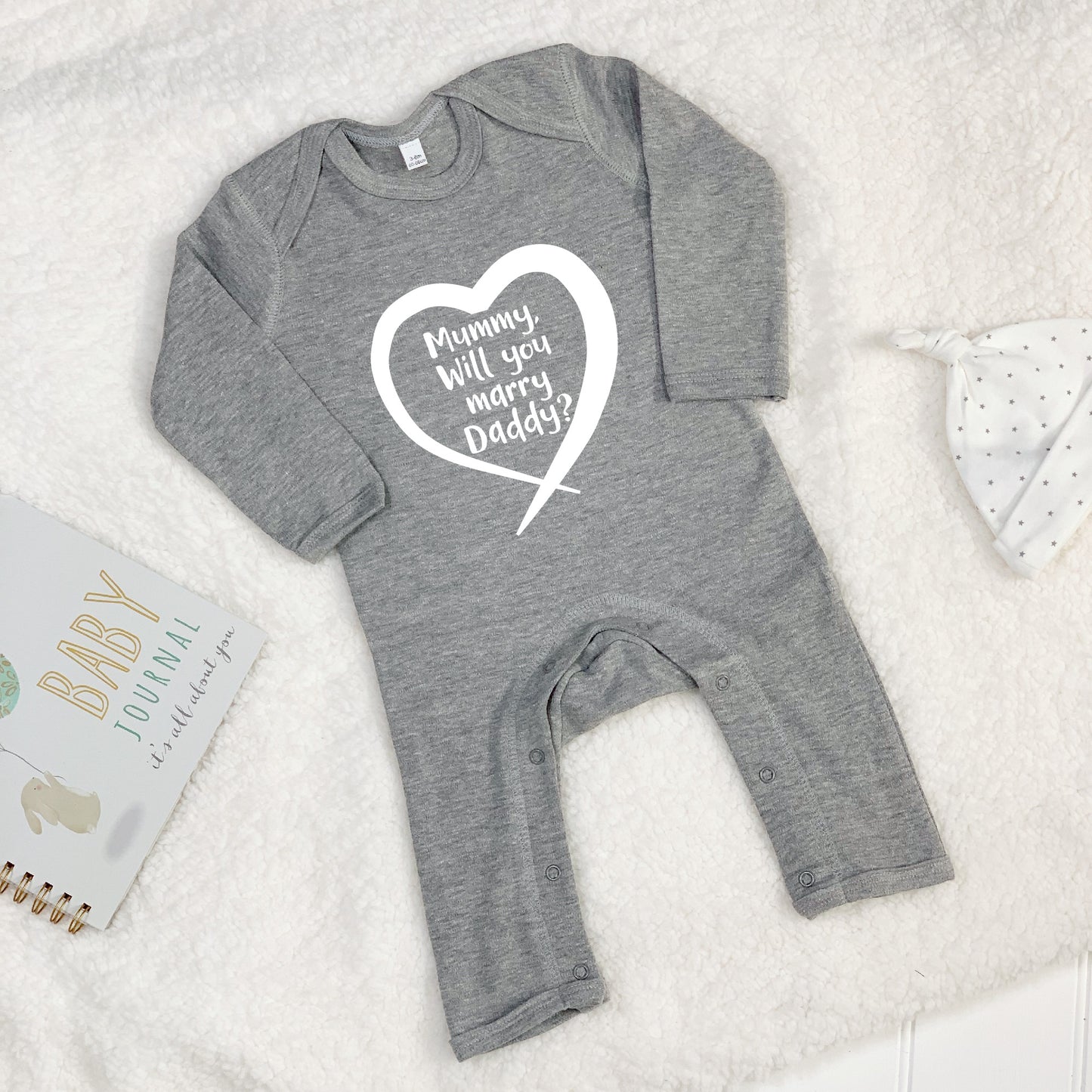 Personalised Proposal in a heart Babygrow - Lovetree Design