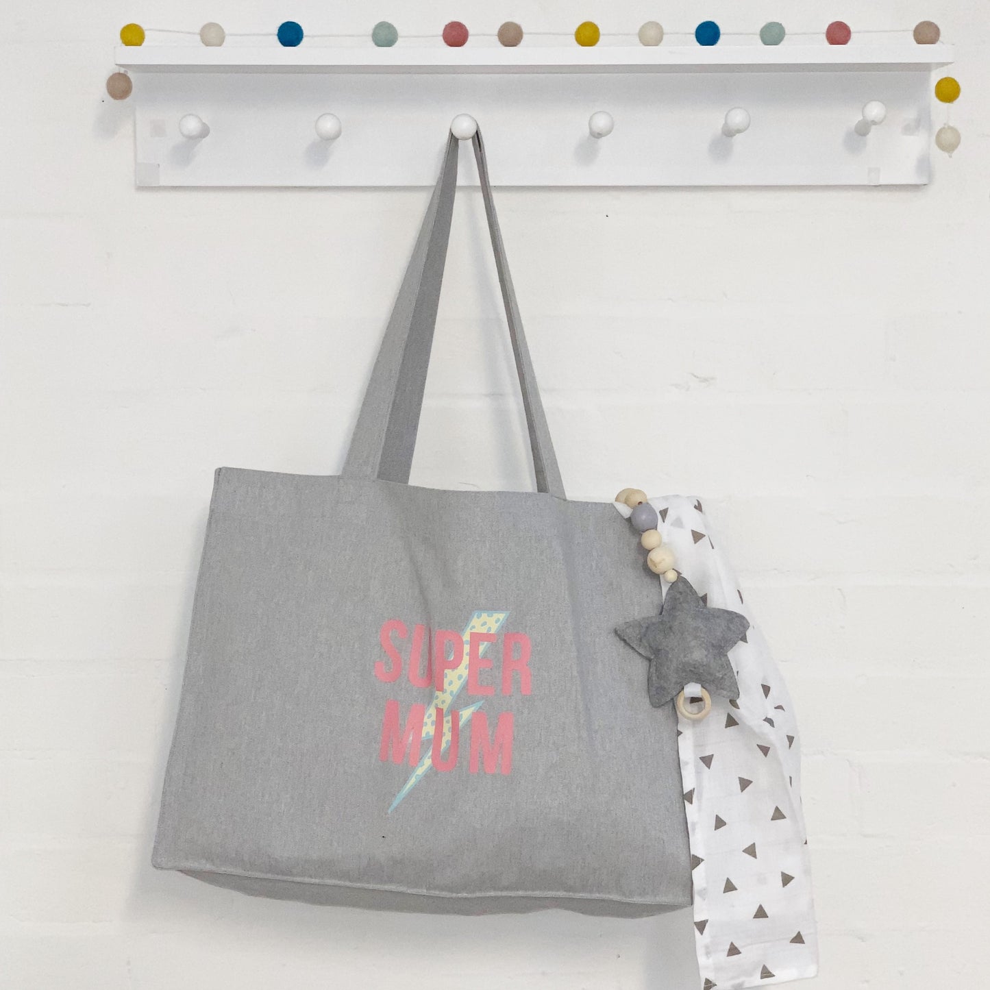 Super Mum Grey Tote Bag - Lovetree Design